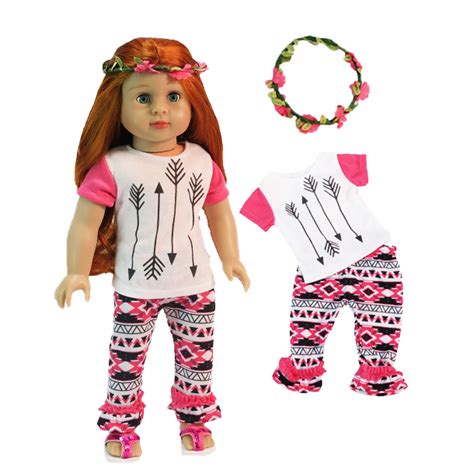 18 girl doll clothes american fashion summer tribal print outfit