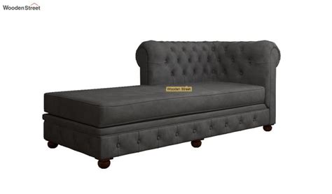 buy henry chaise lounge graphite grey   india wooden street