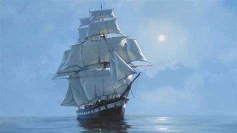 Hd Wallpaper Sailing Ship Tall Ship Flagship Painting Art Brig