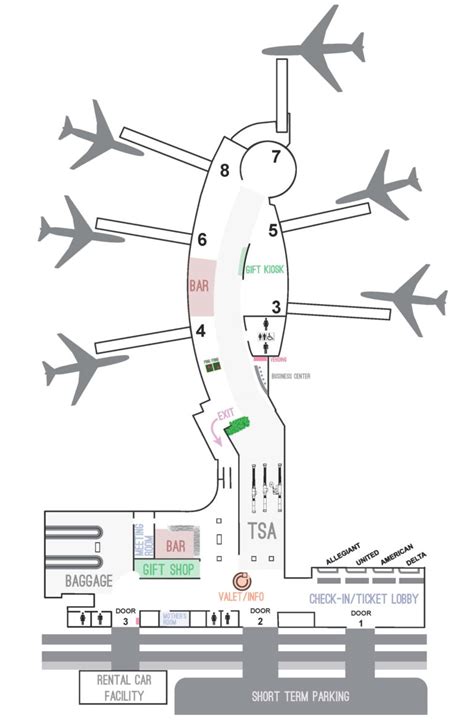 Terminal Map Appleton International Airport Atw
