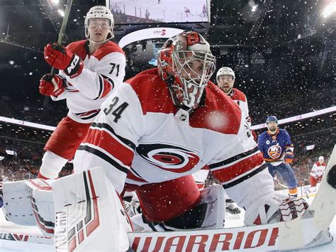 Coach rod brind'amour said monday there were ''no limitations'. Hurricanes' Mrazek leaves Game 2 with injury | theScore.com