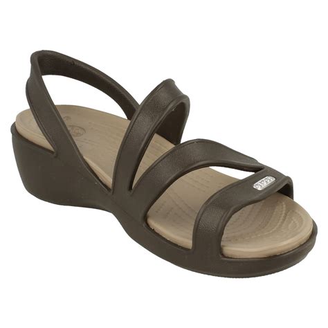 Ladies Crocs Strappy Sandal Patricia Wedge Sandal W Ebay