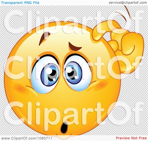 Clipart Confused Emoticon Smiley Scratching His Head Royalty Free