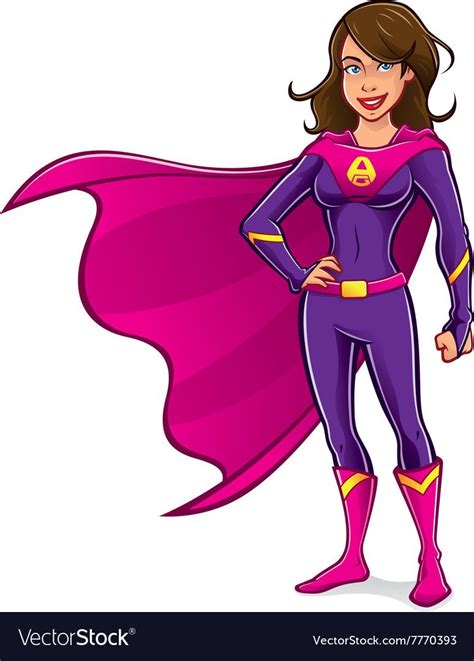 Superhero Girl Standing Royalty Free Vector Image Affiliate