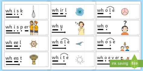 'Wh' Sound Words With Pictures  Read and Reveal Activity