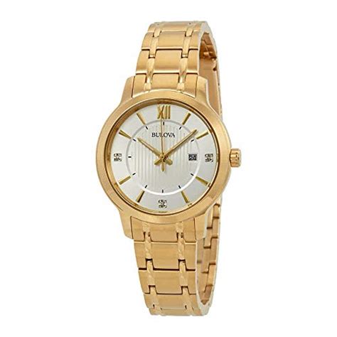 Bulova Ladies Gold Tone Stainless Steel And Diamond Watch Best Offer At