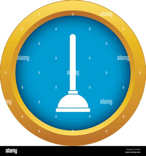 Toilet Plunger Icon Blue Vector Isolated Stock Vector Image Art Alamy