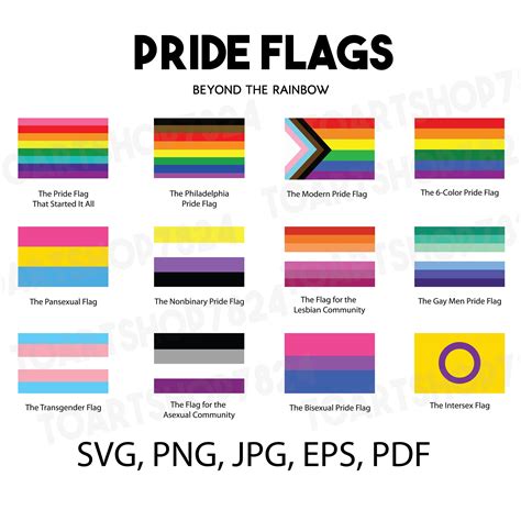 12 Lgbtq Flags Pride Printable Cut Fileslgbtq Svg Bundle Etsy Uk