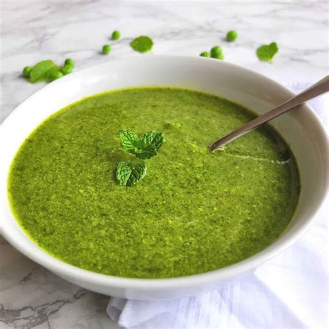 Spinach And Pea Soup With Mint Vegan My Dinner