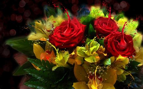 Download Wallpaper For 2048x1152 Resolution Bouquet Of Flowers