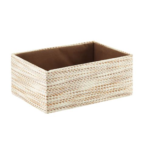 Kids storage & kids toy storage. Ivory & Brown Woven Kiva Storage Bins | The Container Store