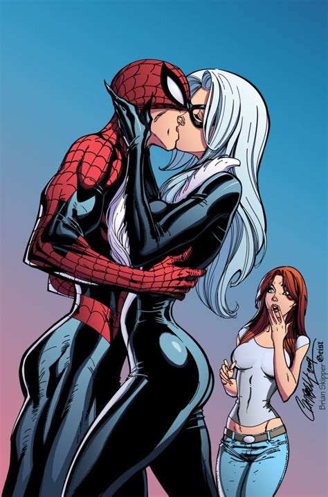 Spiderman Fan Art Spider Man And Black Cat By Brian