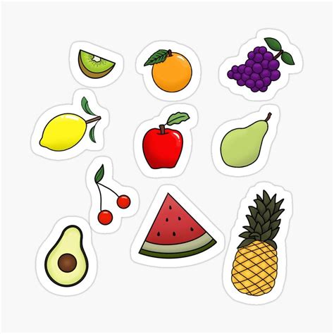 Fruit Sticker Pack Sticker By Artsyrs99 Coloring Stickers Stickers