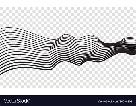 Wave Lines Optical Abstract Art Background Vector Image