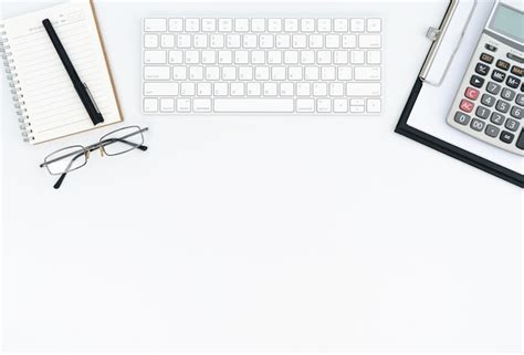 Premium Photo | Top view with keyboard and office equipment on the