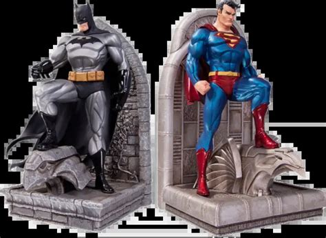 Batman And Superman Bookends Statue Dc Collectibles Jim Lee Dc Comics