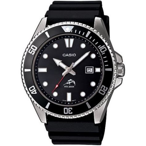 Casio Men S Stainless Steel Dive Style Watch Black
