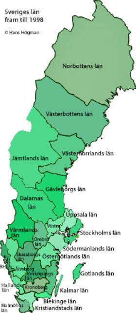 Sverige Län / Sverige Karta Lan Karta Av Svenska Lan Norra Europa ...