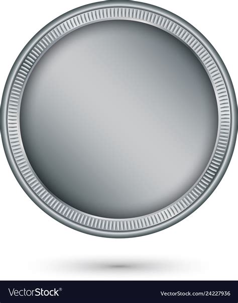 Silver Coin Royalty Free Vector Image Vectorstock