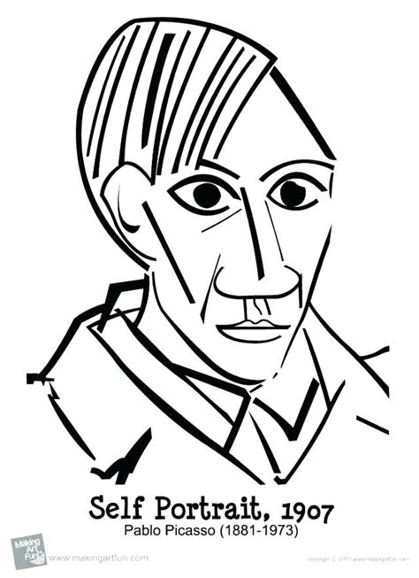 Pablo Picasso Coloring Pages At Free Printable