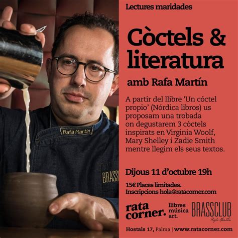 Rafa Martín Arranca Con ‘còcteles And Literatura El Ciclo ‘lectures Maridades En Rata Corner