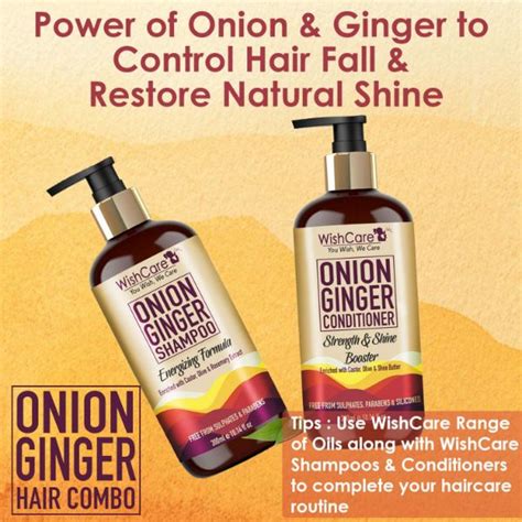 Buy Wishcare Onion Ginger Conditioner Strenght And Shine Booster 300 Ml