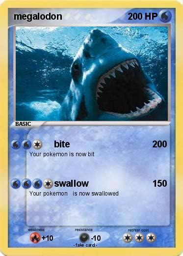 Megalodon shark card (image courtesy: Pokémon megalodon 121 121 - bite - My Pokemon Card