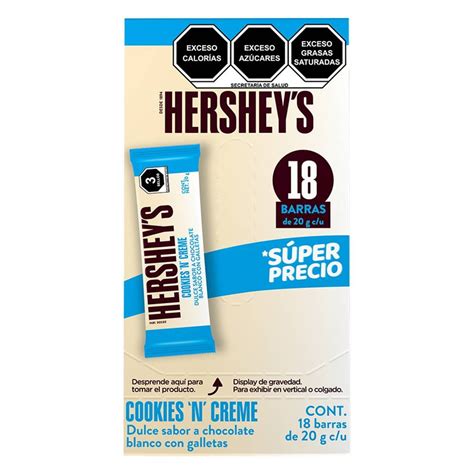 Chocolate Hersheys Cookies N Creme 18 Pzas De 20 G Cu A Precio De