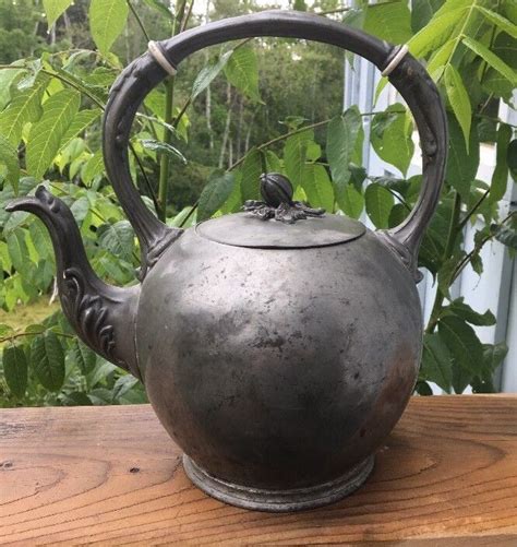 Antique Pewter Tea Pot M Hobson Sheffield 1424 1800s Rare Sheffield
