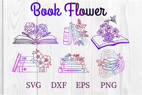 Book Flower Svg