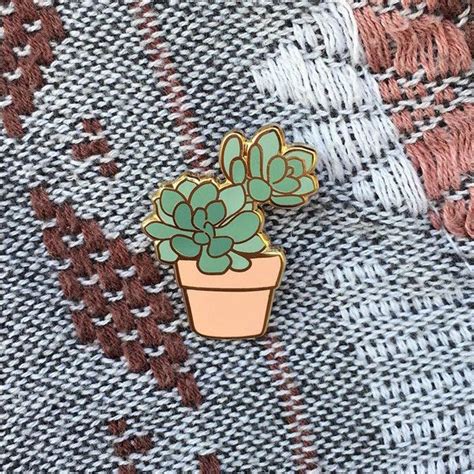Succulent Pin Enamel Pins Cute Pins Sticker Patches