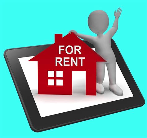 Rent House Tablet Showing Rental Lease Property Apartment Cheap