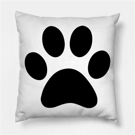 Dog Paw Print Silhouette Dog Pillow Teepublic