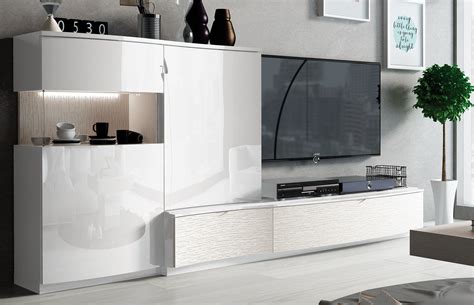 Luxury often provide stunning pleasure and comfort and in this way become necessary for sumptuous living. Contemporary Entertainment Wall Unit in White San ...
