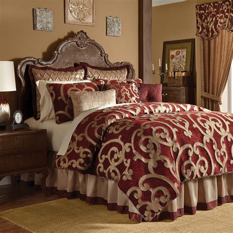 Luxury gold king comforter set embroidery bedclothes bedding duvet cover. Corsica by Veratex - BeddingSuperStore.com