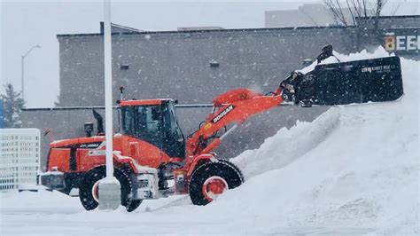 Snow Removal Plowing Parking Lot Youtube