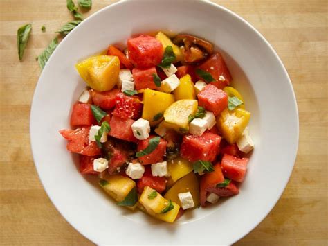 Heirloom Tomato And Watermelon Salad Recipe Ree Drummond Food Network