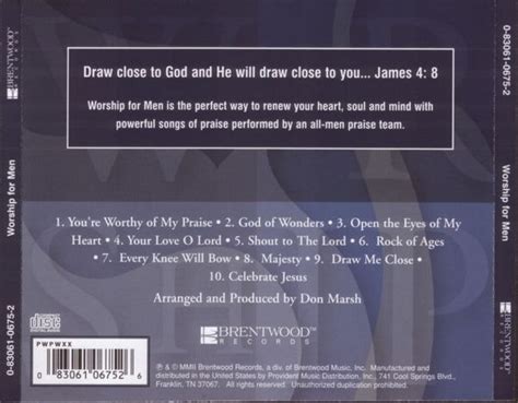 Brentwood Records Various Worship For Men 2002