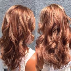 If the hair is naturally dark brown, this is a smart option to lighten it without going full blonde. Hair Hilite-lowlite-auburn-red-blonde-waves-long hair ...