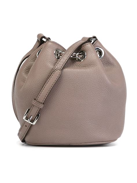 Lyst Michael Michael Kors Bucket Crossbody Bag In Gray