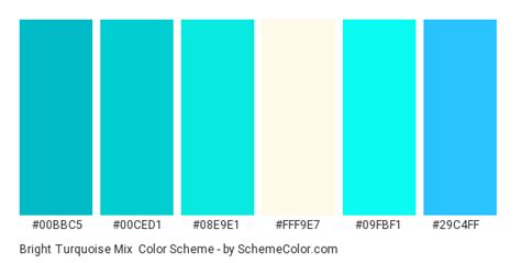 Bright Turquoise Mix Color Scheme Blue