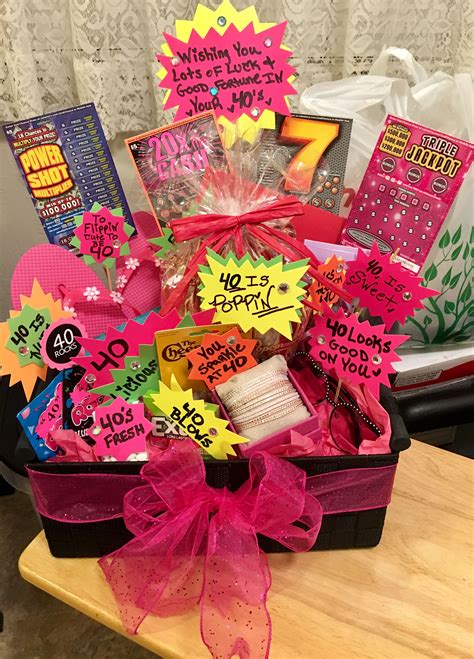 40th Birthday basket | Best 40th birthday gifts, 40th birthday presents