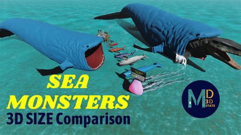Sea Monsters Size Comparison Animal Size Comparison Youtube