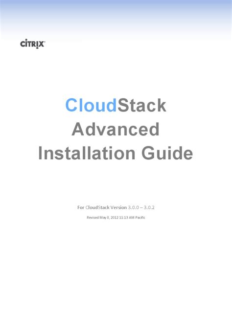 Cloudstack Install Guide Pdf Cloud Computing Virtual Machine