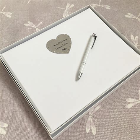 Personalised Wedding Guest Book Boxed Guest Book Wedding Etsy Uk
