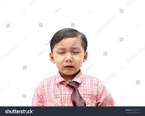 Little Boy Crying Isolated On White Stock Photo 301957277 Shutterstock