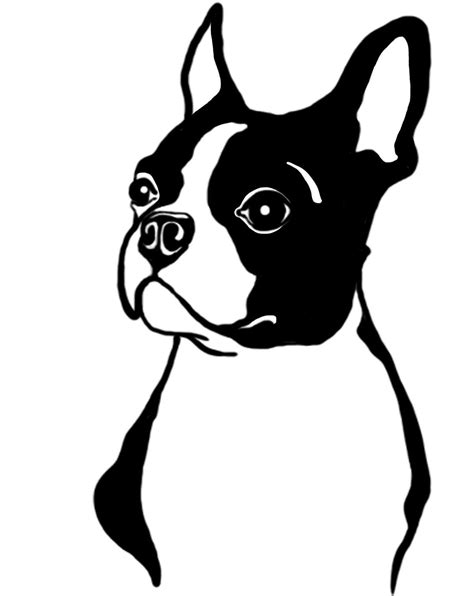Boston Terrier Lover Boston Terriers Silhouette Stencil Dog Art Dog