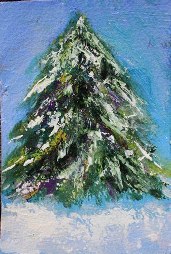 Amy Whitehouse Paintings Rochester Tree Acrylic Portrait Of Evergreen