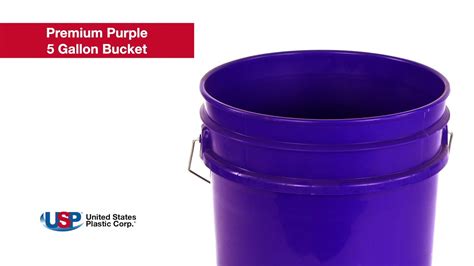 Premium Purple 5 Gallon Bucket Us Plastic Corporation Youtube