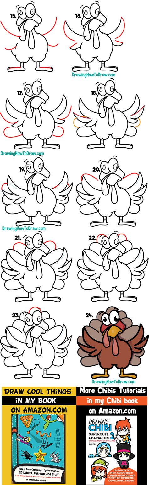 Images Of Cute Cartoon Easy Turkey Drawing